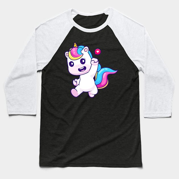 Unicorn raised her hand and determined Baseball T-Shirt by Thumthumlam